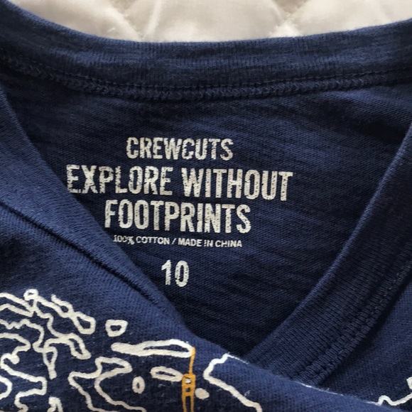J. Crew crewcuts navy blue graphic world map tee - Picture 3 of 4